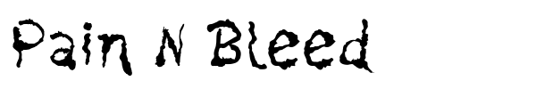 Pain N Bleed font preview